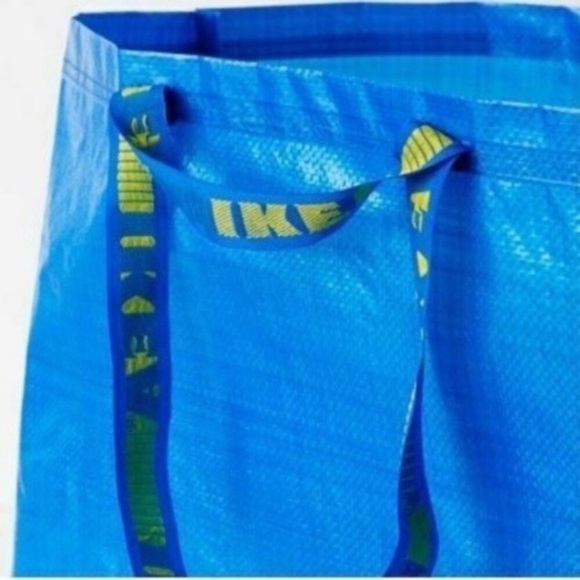 IKEA Reusable Frakta Tote Bag NEW NWT Blue Set Of 3 Storage Shopping Bag - Picture 4 of 8